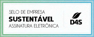 Selo de empresa sustentável — assinatura eletrônica